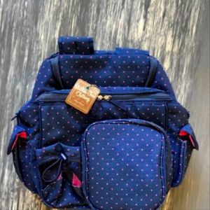 Matilda Jane Summer Fun Thermal Backpack Blue Polka Dot